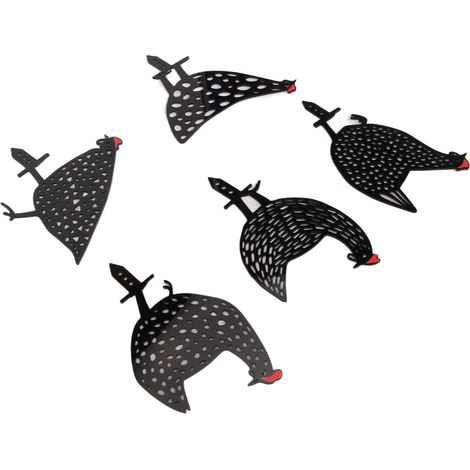 5 Pièces Piquets de Jardin en Acrylique - Silhouettes de Coq Découpées avec Détails Fins pour Allée et Cour (1/5)