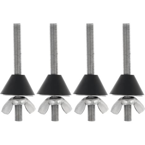 Toilet Hinge Stainless Steel Rubber M6 x 70 mm Pack of 4 (1/5)