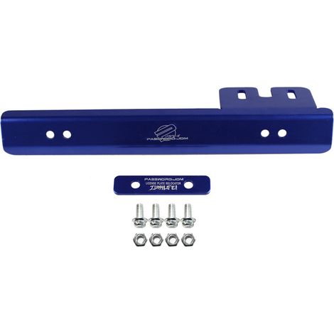 Car modification accessories, aluminum alloy license plate frame, colored aluminum JDM license plate frame, license plate frame in seven colors - aluminum alloy - blue