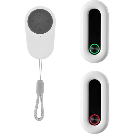 Lot de 2 systèmes d'alerte bimode d'entrée de porte fenêtre, batterie faible intelligente, volume réglable, interrupteur d'alimentation à une touche, installation facile universelle pour la sécurité d (1/5)