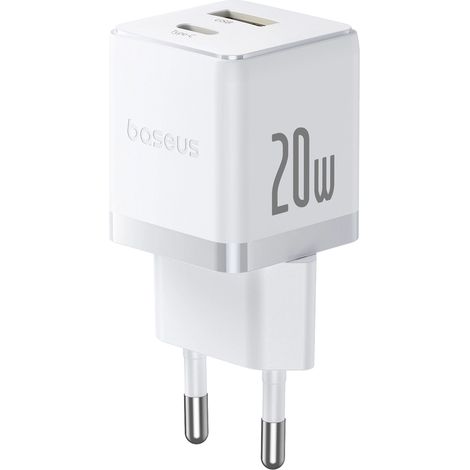 Baseus Palm 20W USB-C/USB-A-Wandladegerät – Weiß (1/5)