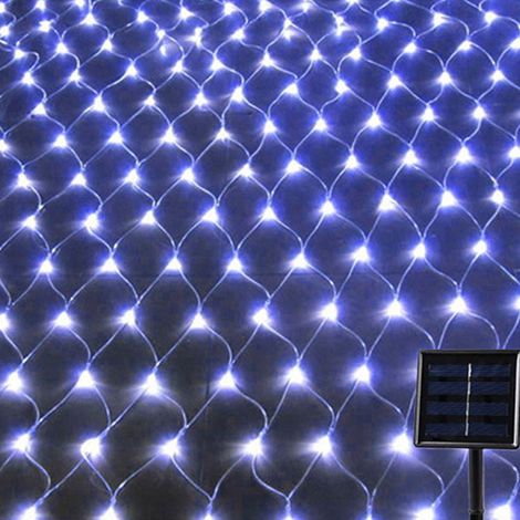 Guirlande Lumineuse Solaire - 192 LED - 3 m x 2 m - Extérieur Jardin Mariage Fête - 1 Pièce (1/5)