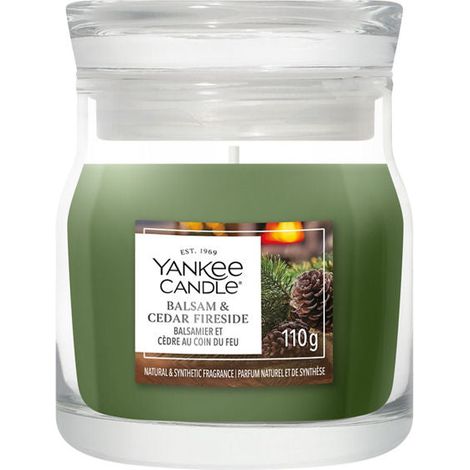 Candela Balsam & Cedar Fireside 110g Verde Yankee Candle