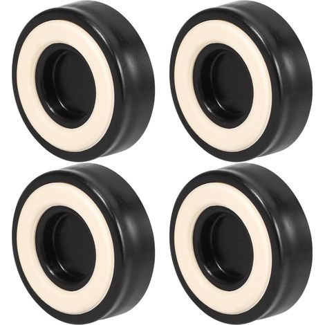 CCYKXABlack Plastic Table Leg Protectors, Round Furniture Leg Caps, Easy Installation and Replaceable, for Tables and Stools, Set of 4