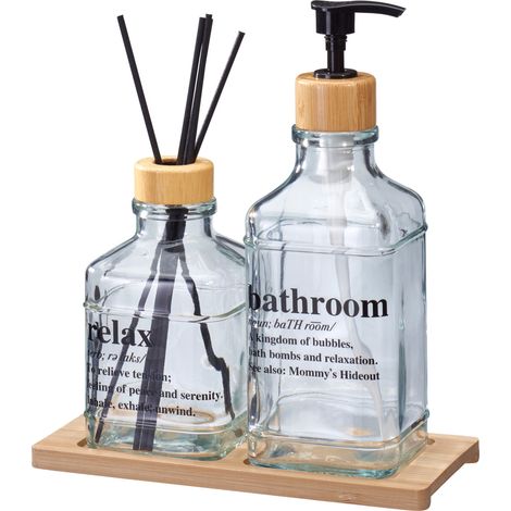 Diffuseur de parfum avec bâtonnets + contenant pour baume corporel GILO (1/3)