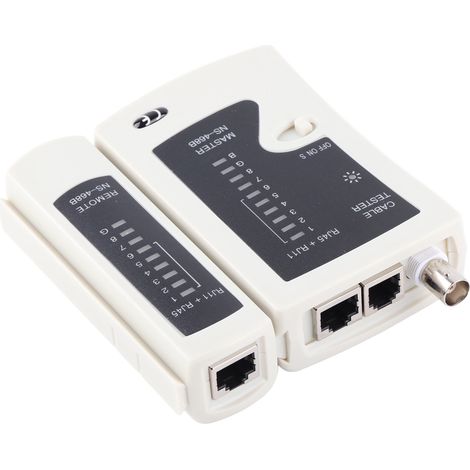 Testeur de Câble Universel BNC/RJ45/RJ11 NS‑468B - avec Sac de Rangement, Alimentation 9V