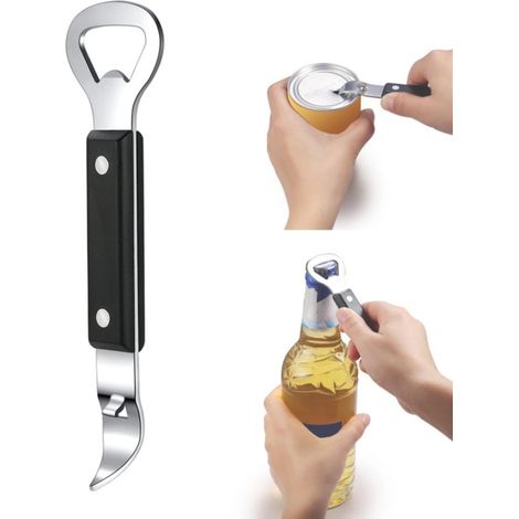 1 ouvre-bouteille, ouvre-canette, poinçon en acier inoxydable pour canettes de bière et autres boissons, idéal pour le camping et les voyages (1/5)