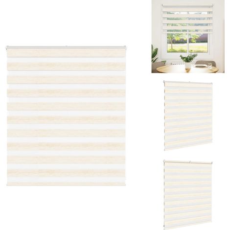 Store zèbre beige marbré largeur du tissu 115,9 cm polyester - Store Zébré - Stores Zébrés - Store À Enrouleur Zébré - Double Store À Enrouleur (1/5)