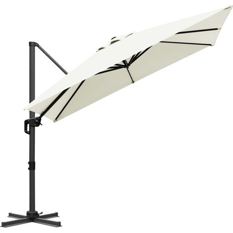 Randaco Ombrellone ecru Ø300 cm – Elegante per terrazza e giardino