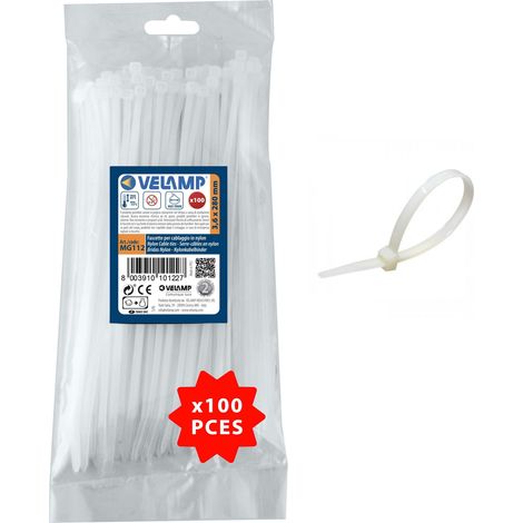 Fascette bianche in nylon 3,6x280 100pz