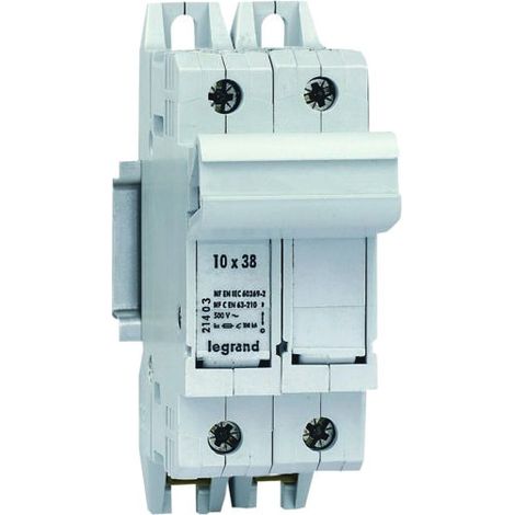 Coupe-circuit sectionnable SP38 pour cartouche industrielle 10x38mm 2P (021403)