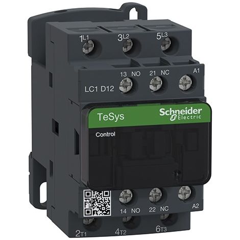 Contactor de potencia TeSys D 3P AC-3 bobina 230VCA de Schneider  12A