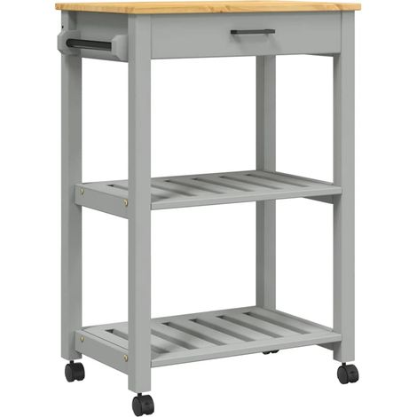 Kitchen Trolley MONZA 60x40x88.5 cm Solid Wood Pine vidaXL