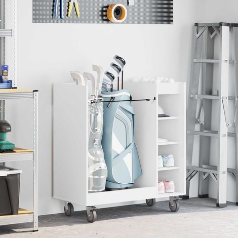 Golf Schrank Mit Rad Uni Weiß 90 x 45 x 98 cm