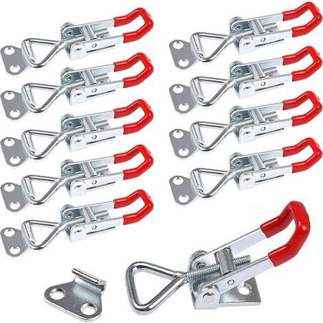 10 Stück Metallscharnierverschlüsse, GH-4001-Verschluss, schnell verstellbare Edelstahl-304-Scharnierclips für die Holzbearbeitung, Schnappverschluss zur Befestigung, Tragfähigkeit 100 kg (1/5)