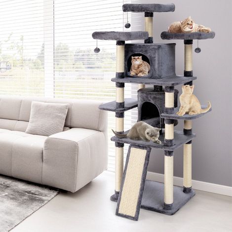 Tiragraffi da 170 cm albero da arrampicata tiragraffi tiragraffi per gatti mobili tiragraffi tiragraffi grotta con palline da gioco 88305945 88305945 88305945 88305945 88305945 88305945 88305945 88305