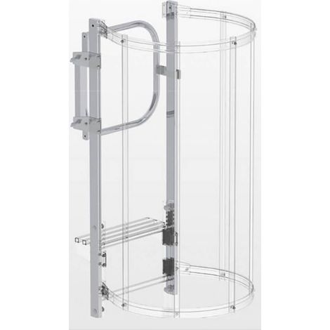 MUNK Günzburger Steigtechnik 63502 Porte de sécurité sans rail anti-pente, modèle alu-blanc à partir de 01-2010 1 pc(s) (1/2)