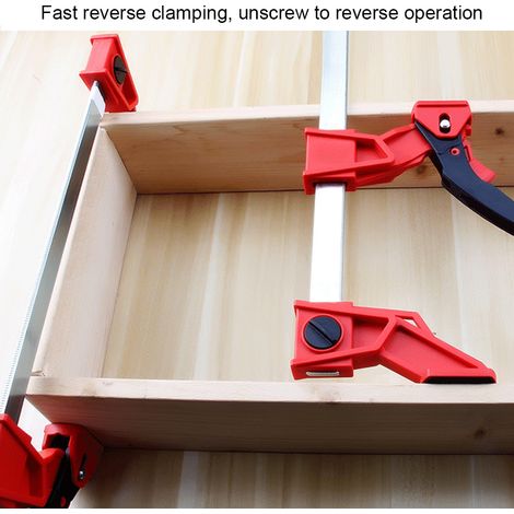 Pince à cliquet robuste en F pour le travail du bois, avec barre de fixation réglable, accessoire pour menuisier (1/5)