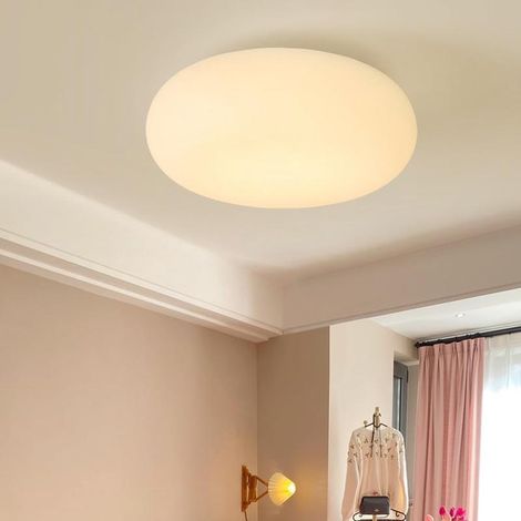 Round white LED ceiling light, 30 cm, for children's room, Nordic hallway, living room, kitchen, home decor (1/4)