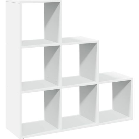 Maison Exclusive - Raumteiler Bücherregal 3-stufig Weiß 99x29x99