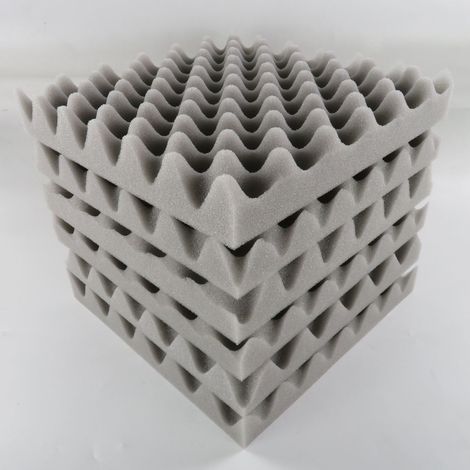 12 Stück 30 x 30 x 5 cm große Schaumstoffplatten, Eierschaumstoffmatten, Schallisolierungsschaumstoff für Heimstudio, Theater, KTV (1/3)
