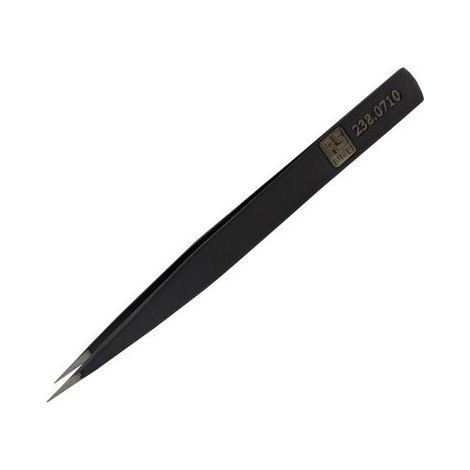 Brucelles de précision RS PRO AAESD ESD pointe fine en acier austénitique à faible de teneur en carbone, L. 130 mm ( Prix pour 1 )