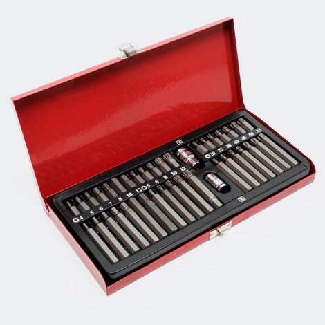 Coffret Complet 40 Pièces d'Embouts d'Outils Torx, XZN et Allen en Acier (1/3)