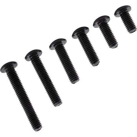 Assortiment de 250 vis à six pans creux M3 en acier allié noir avec écrous hexagonaux (tête bouton) (1/5)