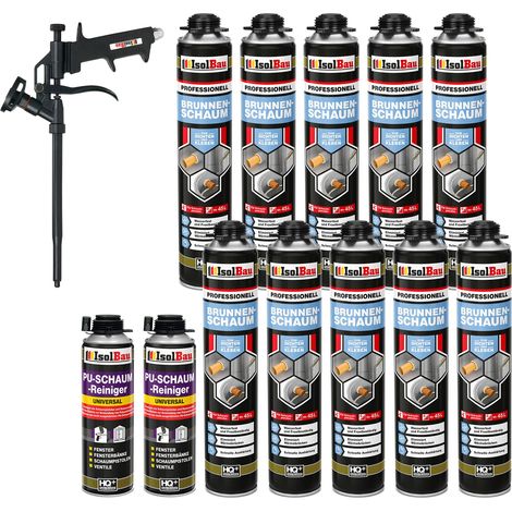 Brunnenschaum 1 - 48 x 750ml Bauschaum Montageschaum Pistolenschaum IsolBau