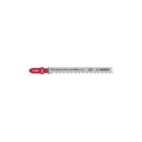 Bosch PRO Lames de scie sauteuse T102H pour PVC Plastique, 100 mm, 2 pièces 2 pièces (1/5)
