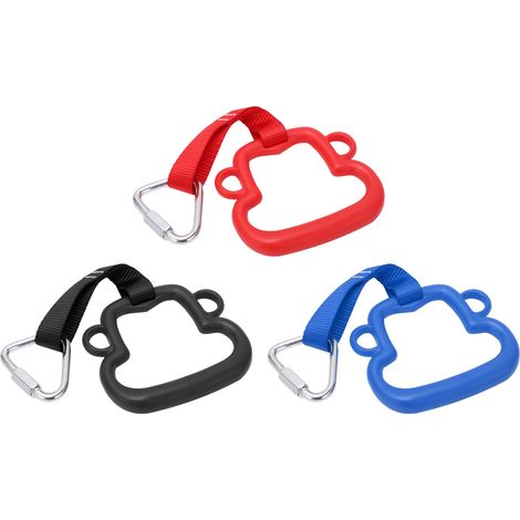Ensemble de 3 anneaux de gymnastique pour enfants, disponible en trois couleurs, en matériau ABS, avec sangles, adapté à l'exercice et au fitness des enfants. (1/5)