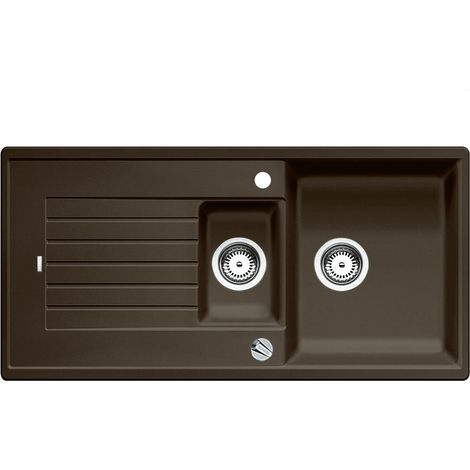 Évier de Cuisine Rectangulaire pour Meubles Bas de 60 cm de Large pour la Cuisine SILGRANIT Marron 515071 (1/5)