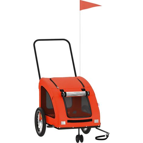 Remorque de vélo pour animaux de compagnie orange CFW163438 (1/5)