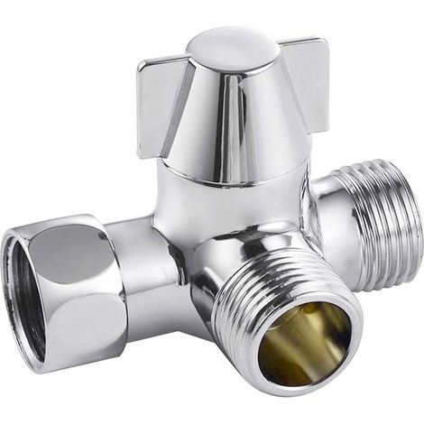 Interrupteur de douche à 3 voies, vanne d'adaptation en T G1/2", pour douche, H
