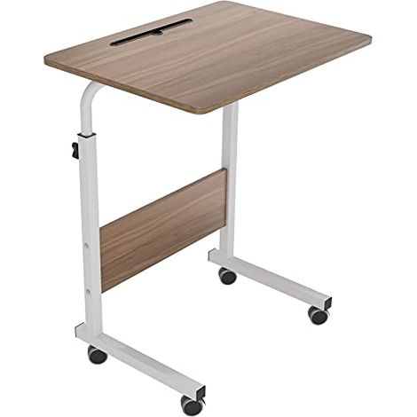 NEED Table Ordinateur Portable à roulettes Support Tablette 60 x 40cm Table Appoint pour Ordinateur Portable au Bord du Lit, du Canapé