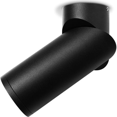 Spot Plafonnier GU10, Luminaire Spot Orientable 355°, Moderne, Plafonnier LED, Spots Plafond Noir Mat, Sans Ampoules, pour Chambre Salon Couloir Cuisine Salle à Manger