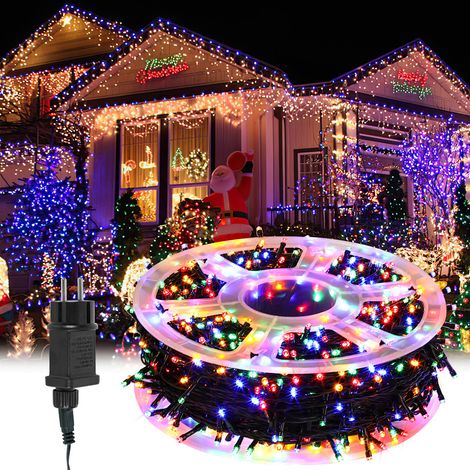 TolleTour Catena luminosa LED 100m 1000LED con 8 modalità catena esterna per interno Natale matrimonio festa giardino decorazione multicolore (1/5)
