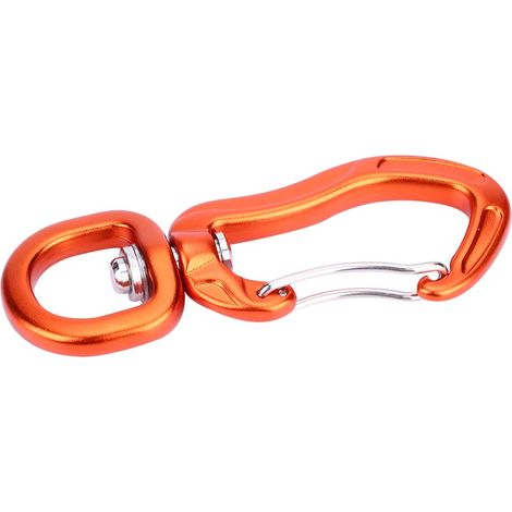 Mousqueton de sécurité en aluminium pour hamac d'escalade, crochet de suspension rapide (orange) (1/5)