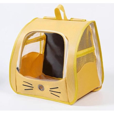 Borsa per il trasporto di animali domestici, traspirante, trasparente, ideale per cani e gatti, a forma di astronave, spaziosa e pieghevole. (1/5)