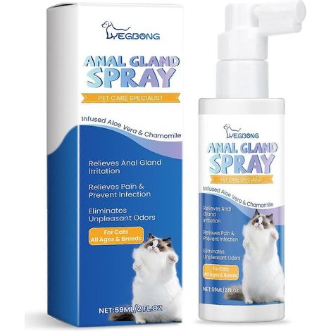 Glandes anales Yegbong pour chats : spray nettoyant pour éliminer les odeurs et nettoyer les chats après leurs selles. (1/4)