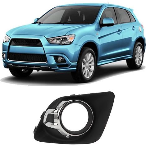 Enjoliveurs chromés pour phares antibrouillard Mitsubishi Outlander Sport ASX RVR 2010-2012 (droite) : (1/5)