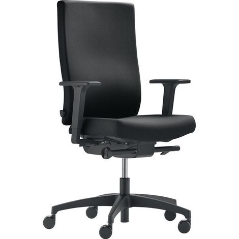 Chaise de bureau pivotante avec technique synchrone noir 400-520 mm avec accoudoir