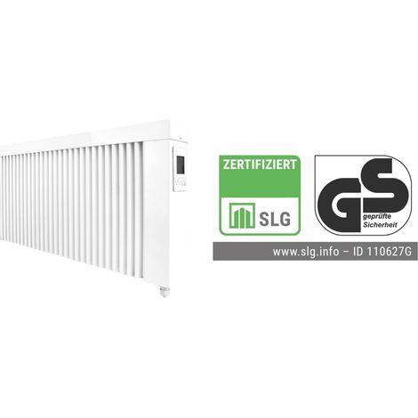 Elektroheizung areo smart base GS niedrige Flächenspeicherheizung 1000 Watt  - geprüfte Sicherheit - digitales Thermostat mit LCD-Display von eVARMO (1/5)