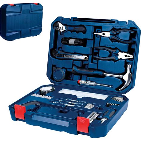 Coffret Bosch 108 pièces pour bricolage domestique, outils manuels multifonctions, pinces et vis, mallette de rangement, édition Asie du Sud-Est