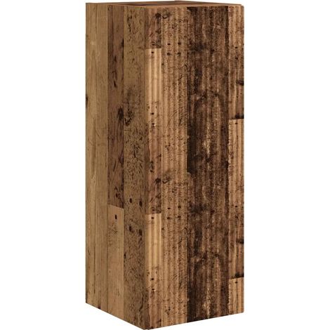 Meuble TV mural moderne minimaliste 30 x 31 x 80 cm avec rangements en bois d'ingénierie bois ancien (1/5)