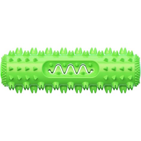 Jouets à mâcher pour chien, interactifs et amusants pour le nettoyage des dents, brosse à dents souple en TPR, jouets couineurs pour chien, pour l'intérieur et l'extérieur, verts (1/5)