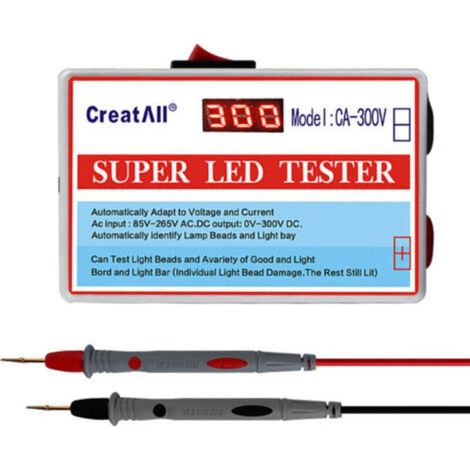CA-300V Tragbarer LED-Lampenperlen-Lichtleisten-TV-Hintergrundbeleuchtungstester, LED-Streifenperlen-Lampenpanel-Testgerät, Kapazitäts-, Dioden- und Spannungstest mit -Schalter (1/4)