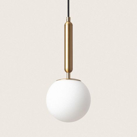 Pendelleuchte Metall und Glas Oto Gold