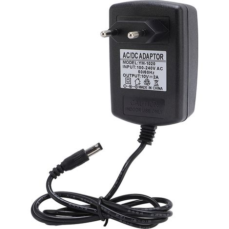 10V 2A Netzteil, 5,5 mm x 2,5 mm DC-Stecker, für Lautsprecher, LED-Panel, Überwachungskamera, Spielkonsole (EU) (1/5)