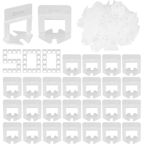 500 pièces d'espacement carrelage niveau plastique 2 mm mur et sol (1/5)
